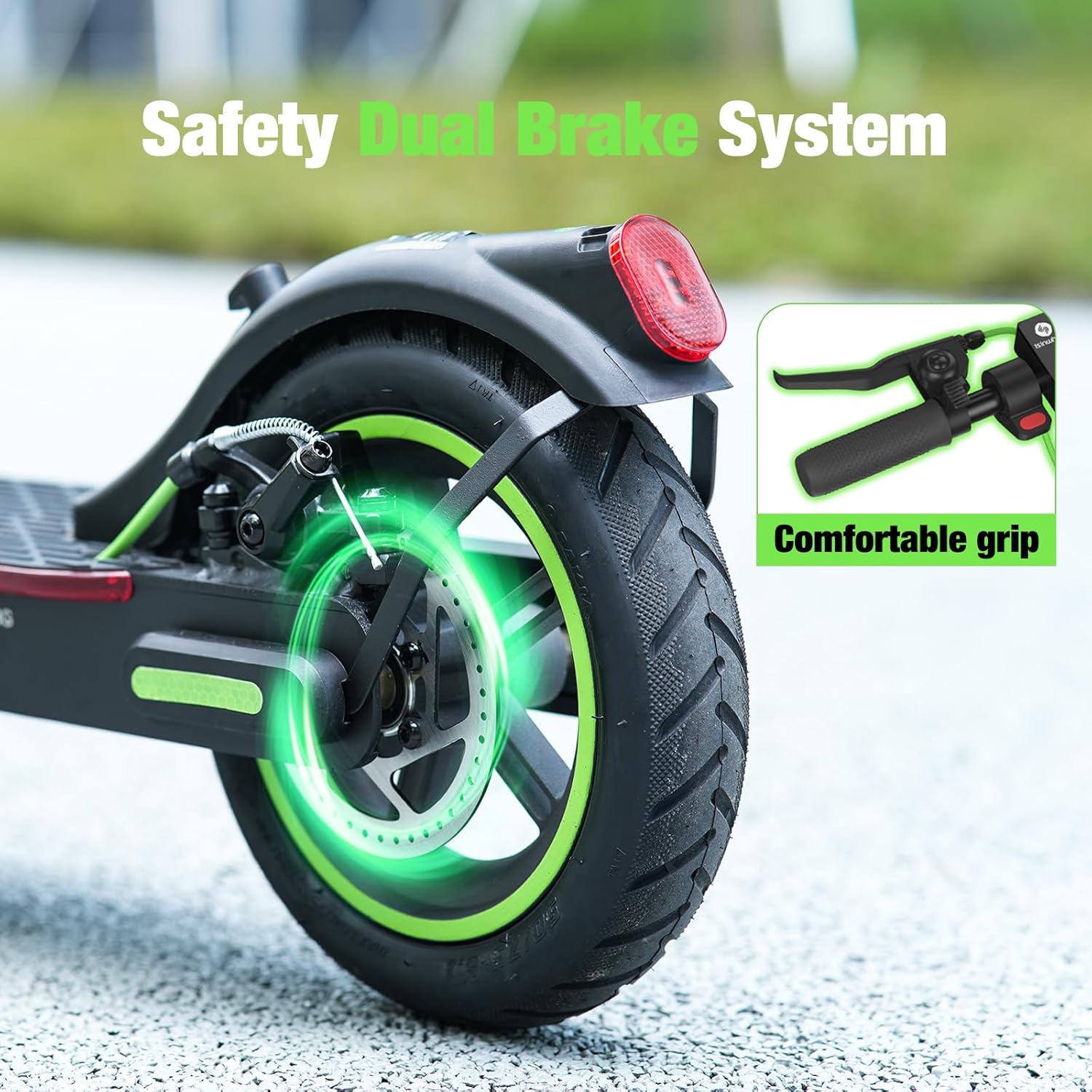 electric scooter isinwheel S9 safety dual brake system