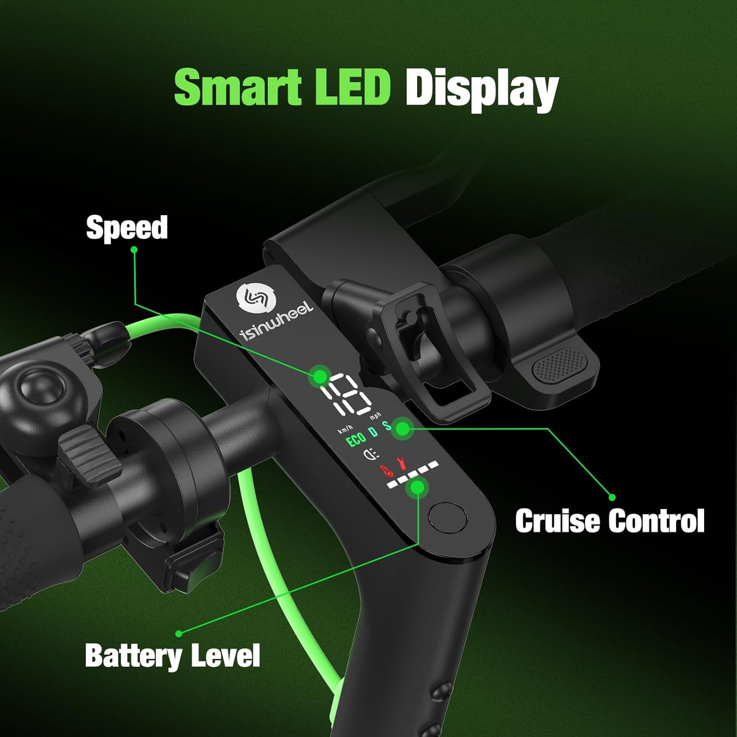 electric scooter isinwheel S9 smart LED Display