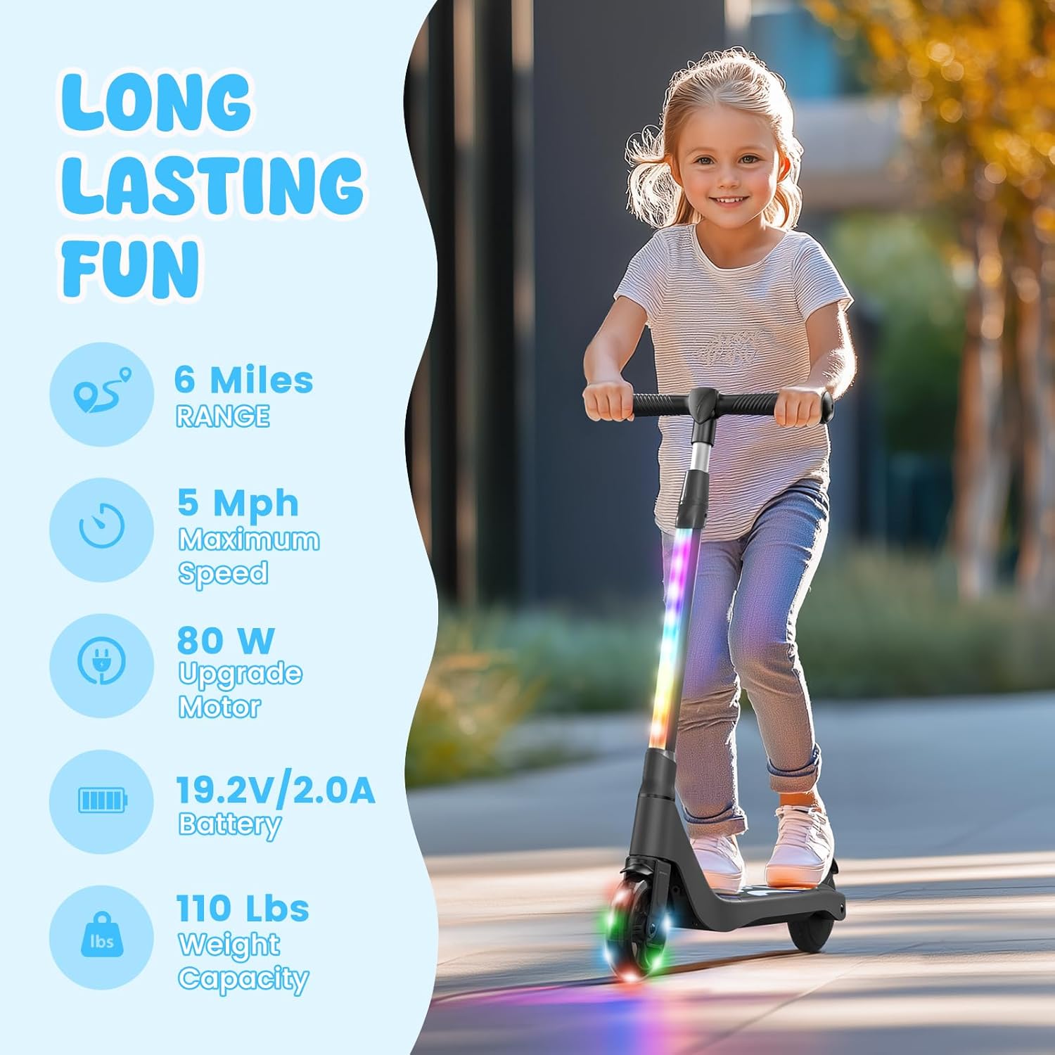 electric scooter for kids sisigad 531 long lasting fun