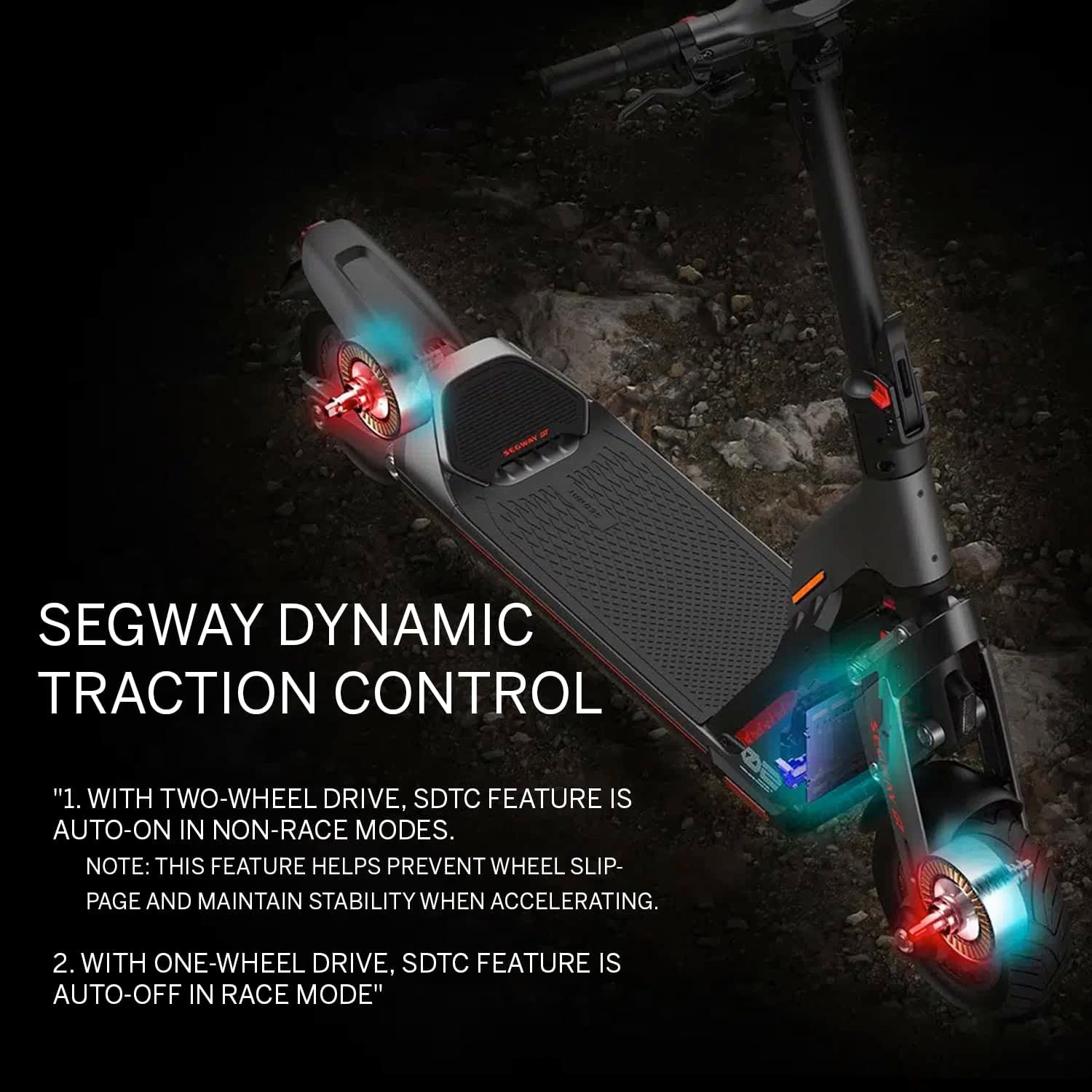 off-road electric scooter Segway Ninebot GT2P dynamic traction control