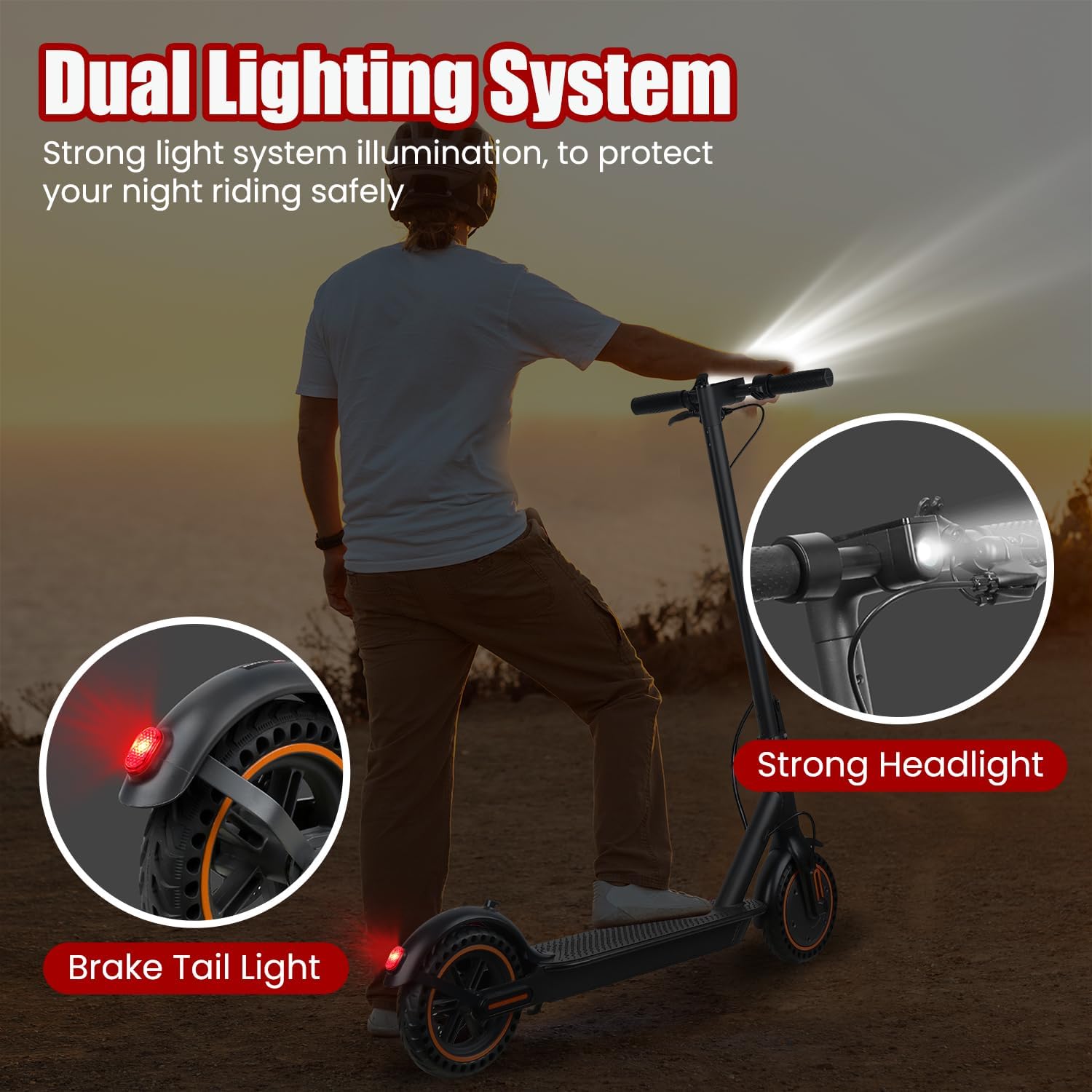 electric scooter Widoway DY8501 dual lighting system