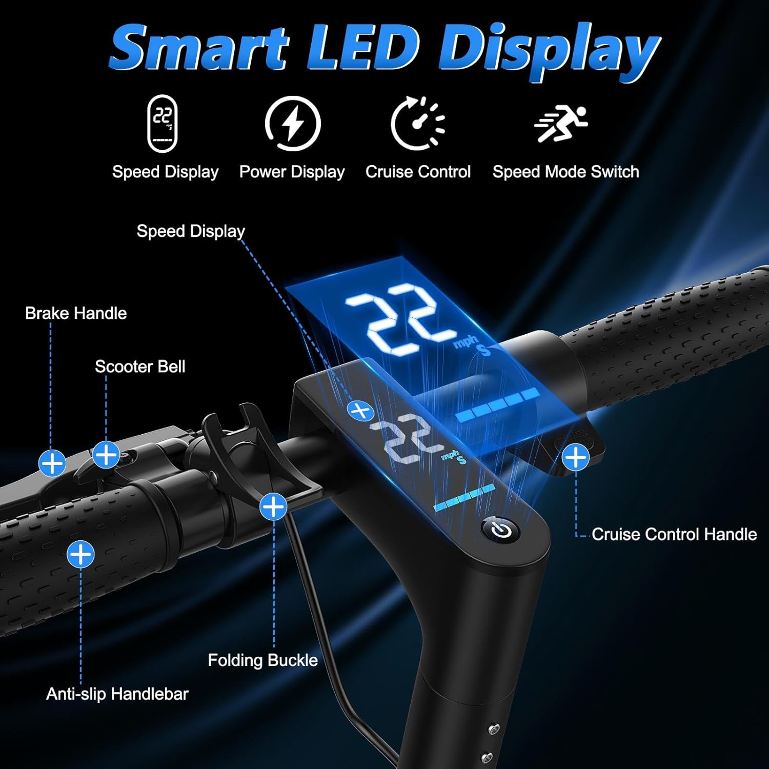 electric scooter MAXSHOT V1 SPRO smart LED display