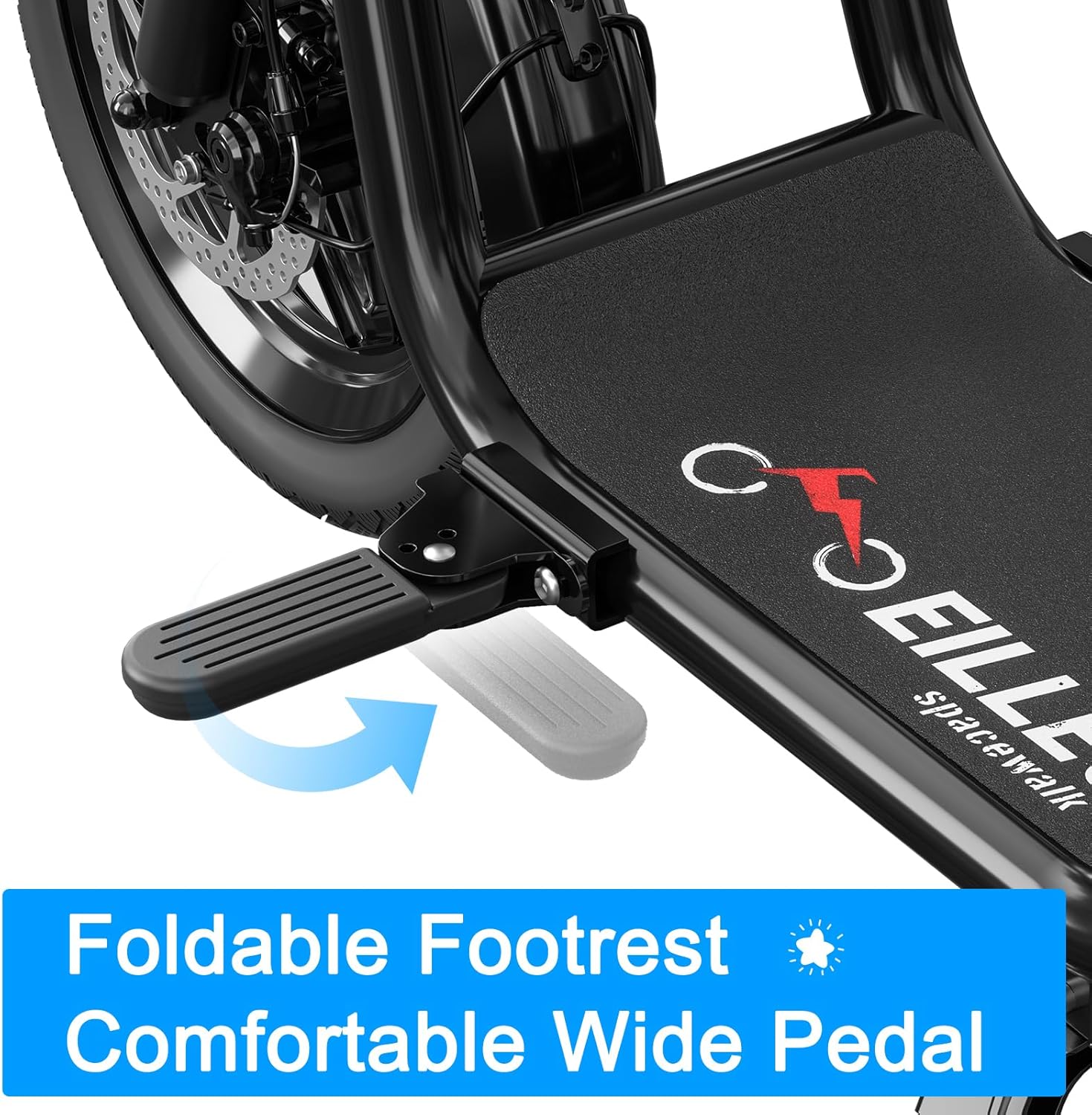 electric scooter with seat EILLEO US11 foldable footrest
