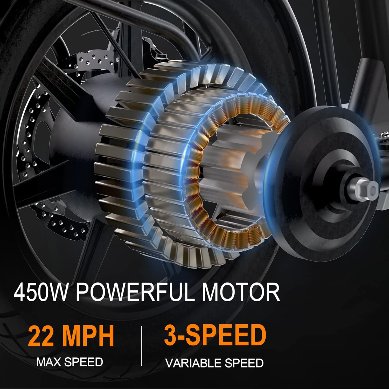 electric scooter with seat Hiboy ECOM 14 450W motor, 22mph speed, 3-speed modes