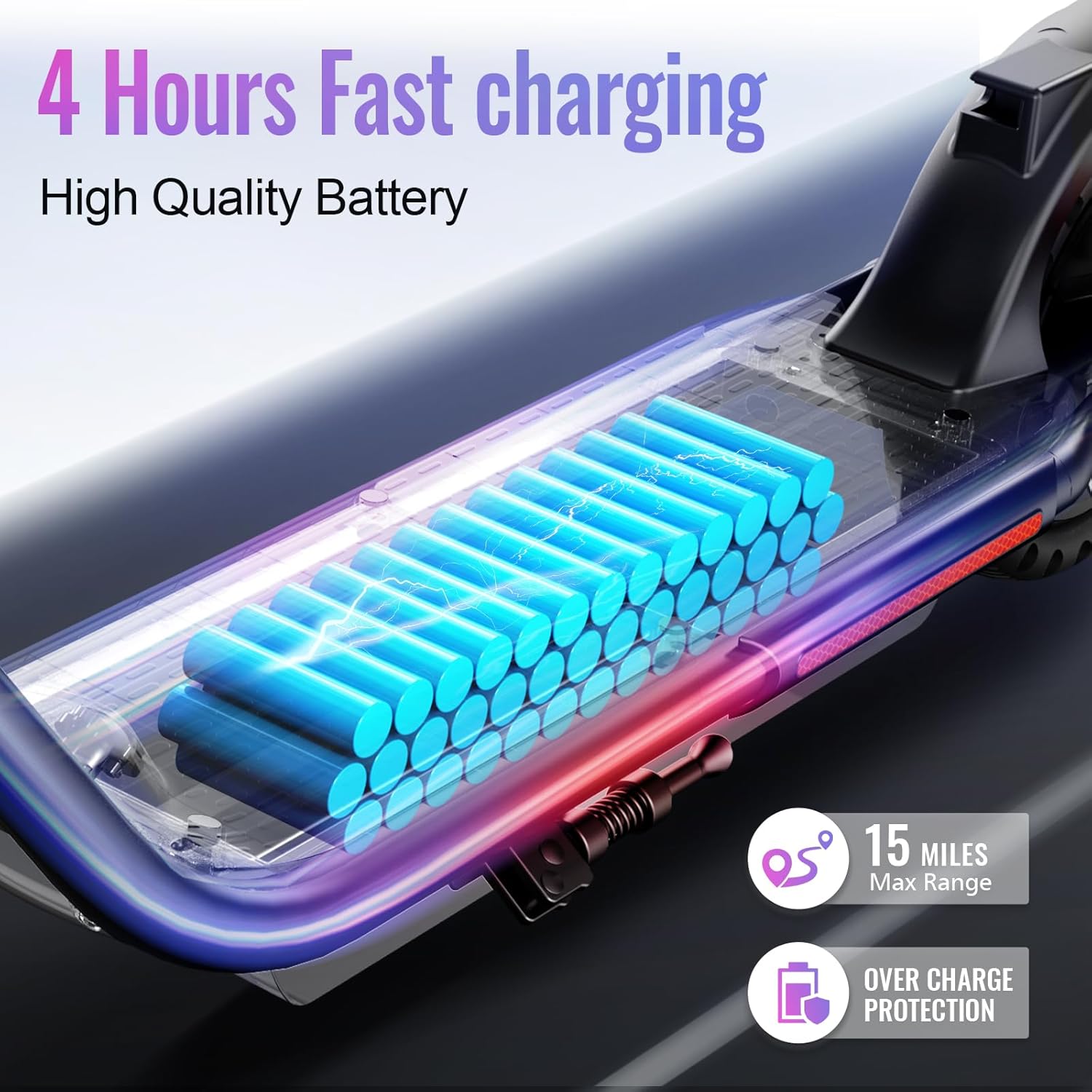 electric scooter TST B15 4 hours fast charging