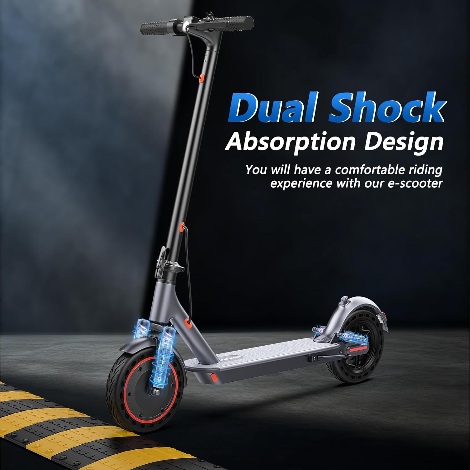 electric scooter MAXSHOT V1 SPRO dual shock absorption design