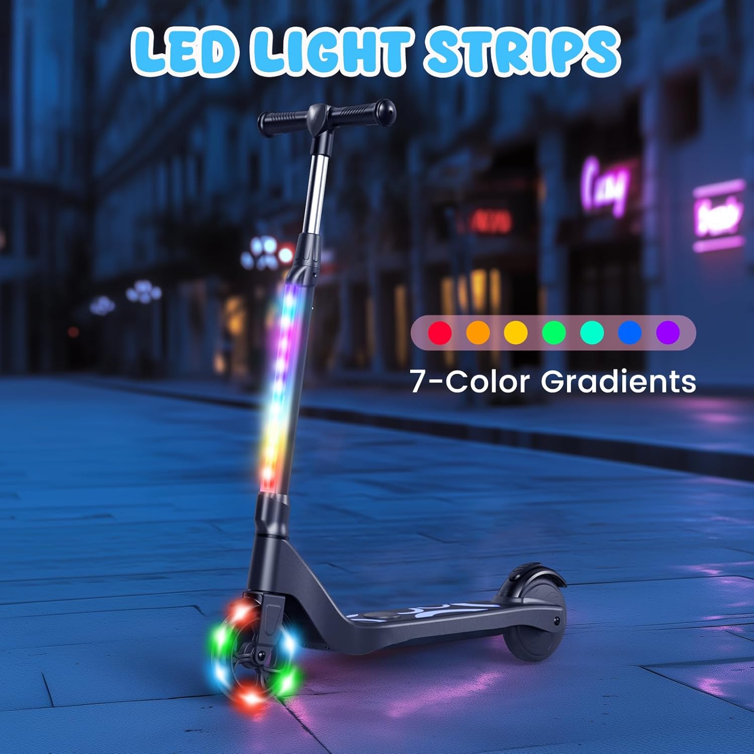 electric scooter for kids sisigad 531 LED light strips