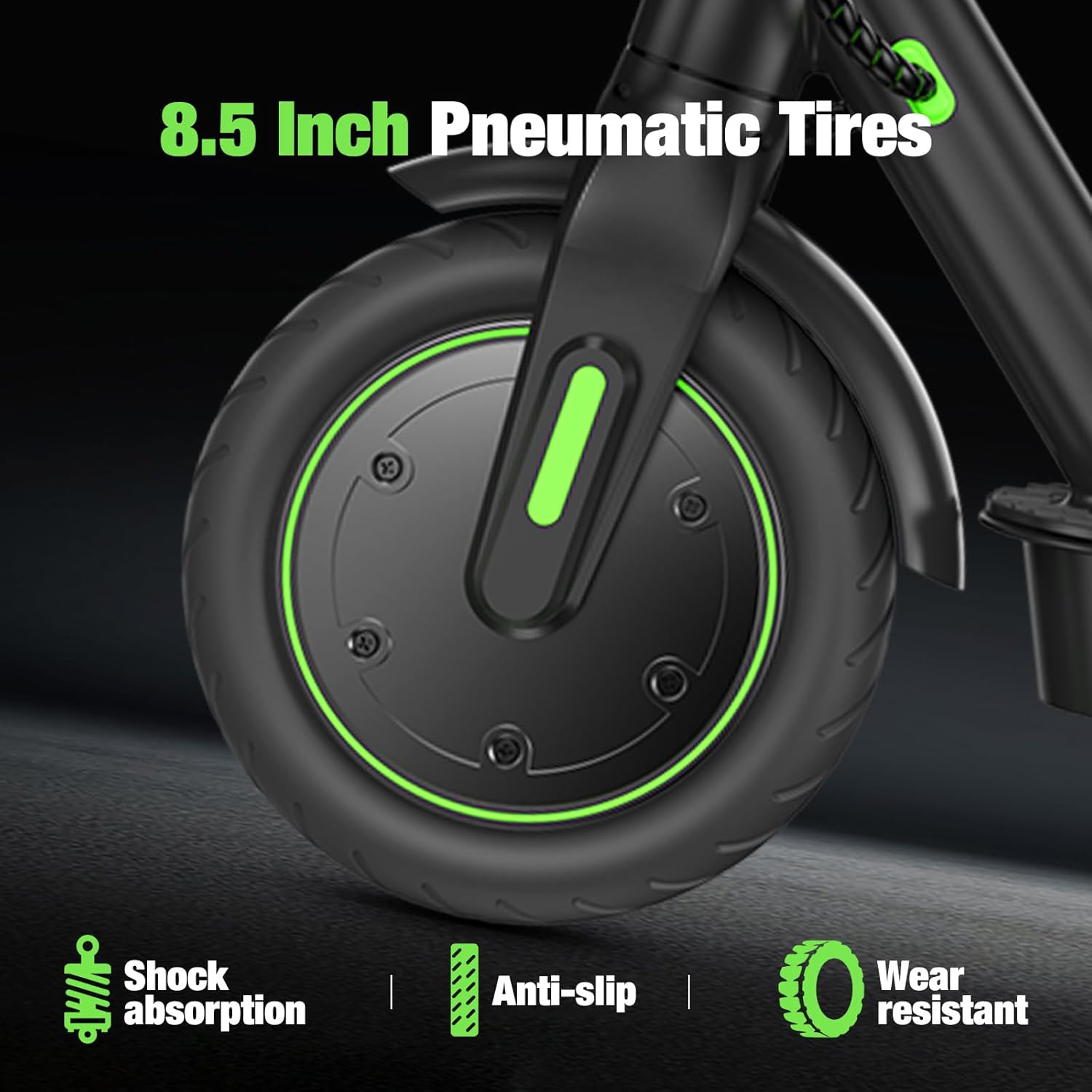 electric scooter isinwheel S9 8.5-inch pneumatic tires