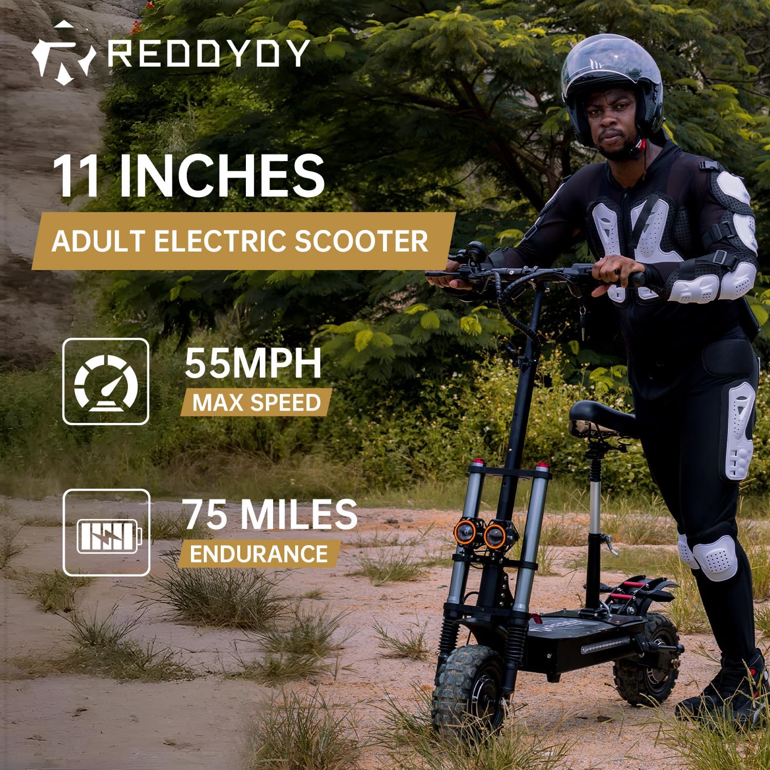 off-road electric scooter Reddydy RD1 11-inch all-terrain tires