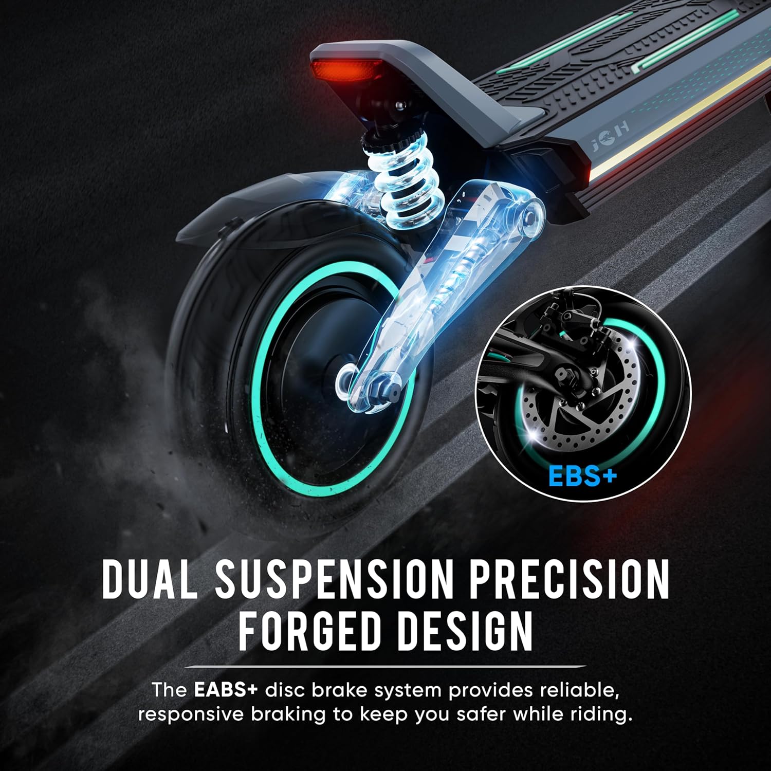 off-road electric scooter JGH X3 dual suspension, folding design