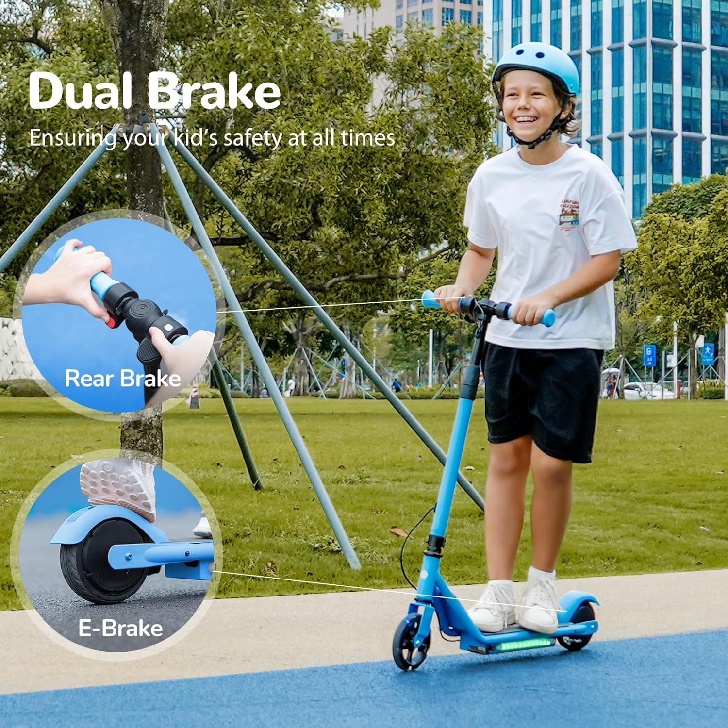 electric scooter for kids isinwheel S2 dual brakes