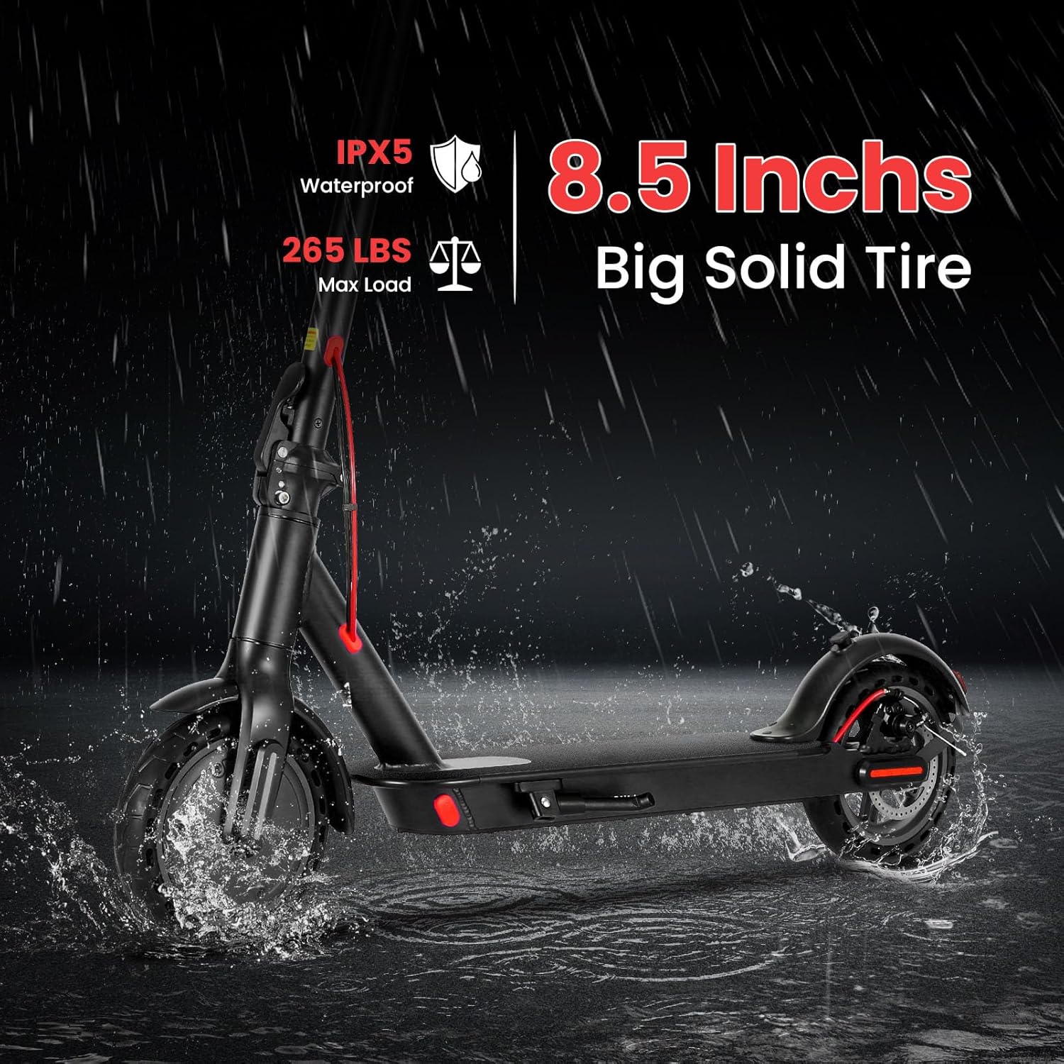 electric scooter Caroma L1 8.5 inches big solid tire