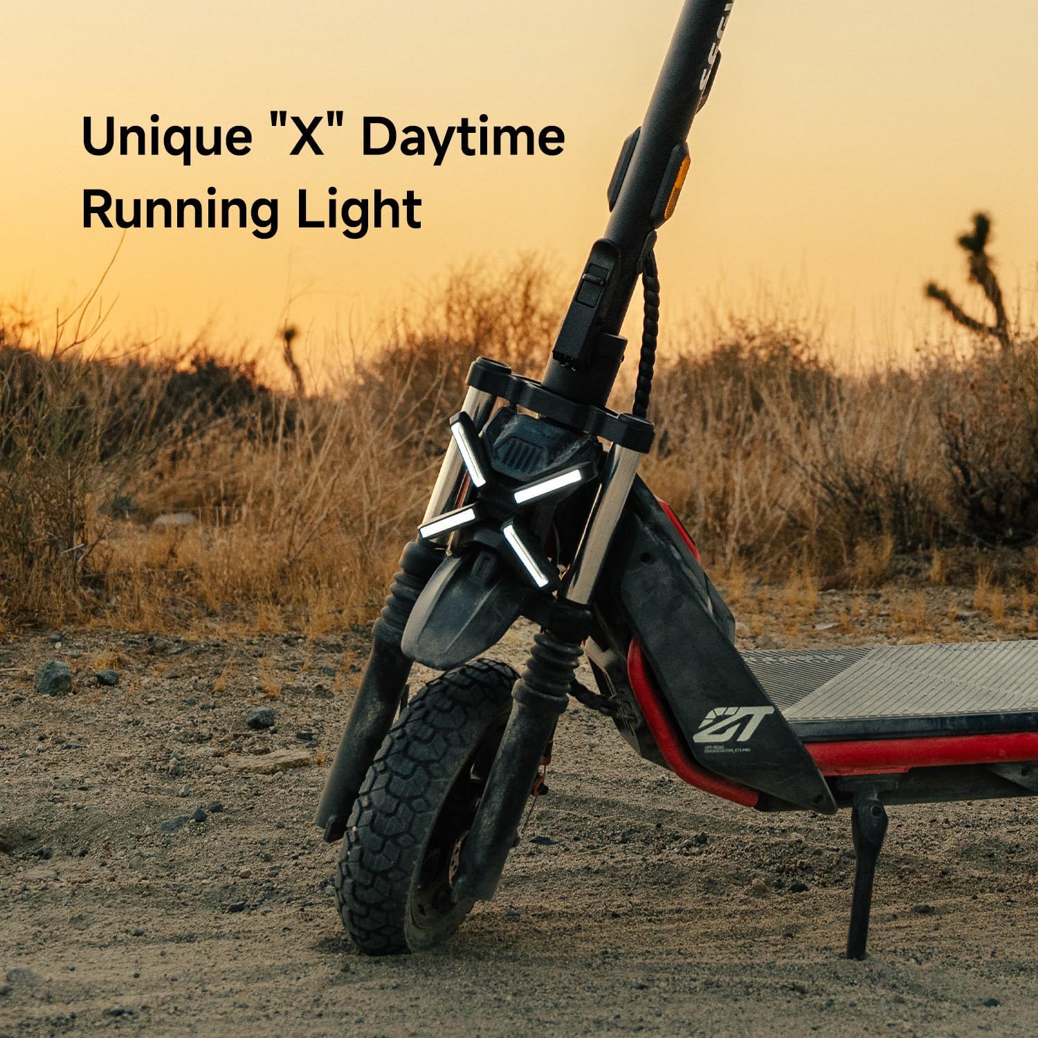 off-road electric scooter Segway Ninebot ZT3 Pro unique X daytime running light