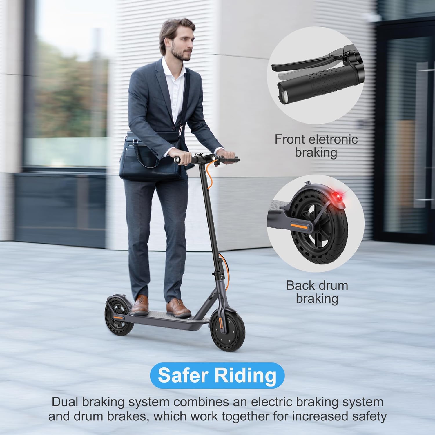 electric scooter VOLPAM SP05 safer riding