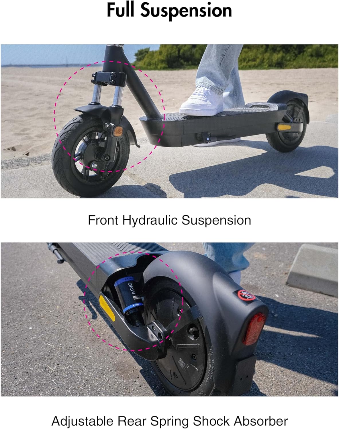 off-road electric scooter OKAI Neon Ultra full suspension