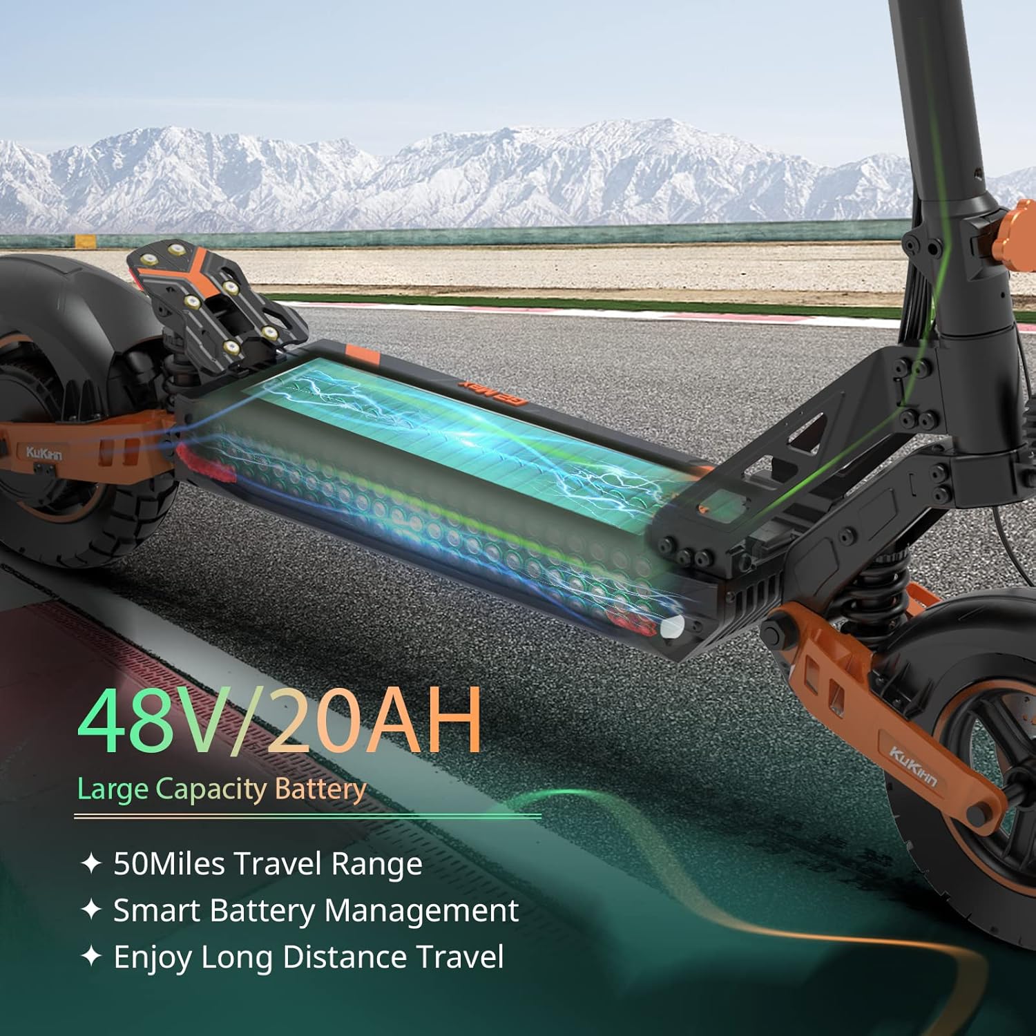 off-road electric scooter Kukirin G2 MAX 48V 20Ah large battery