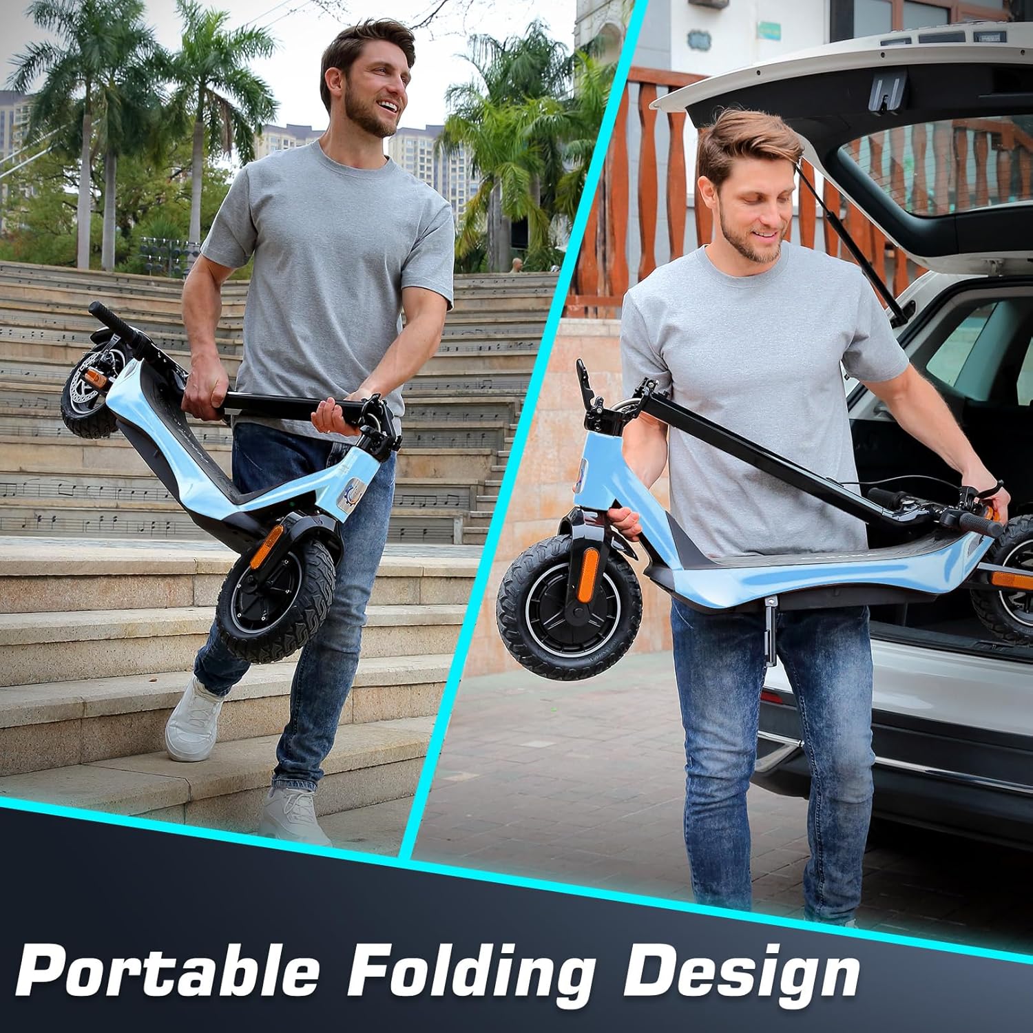 off-road electric scooter Caroma C1 portable folding design