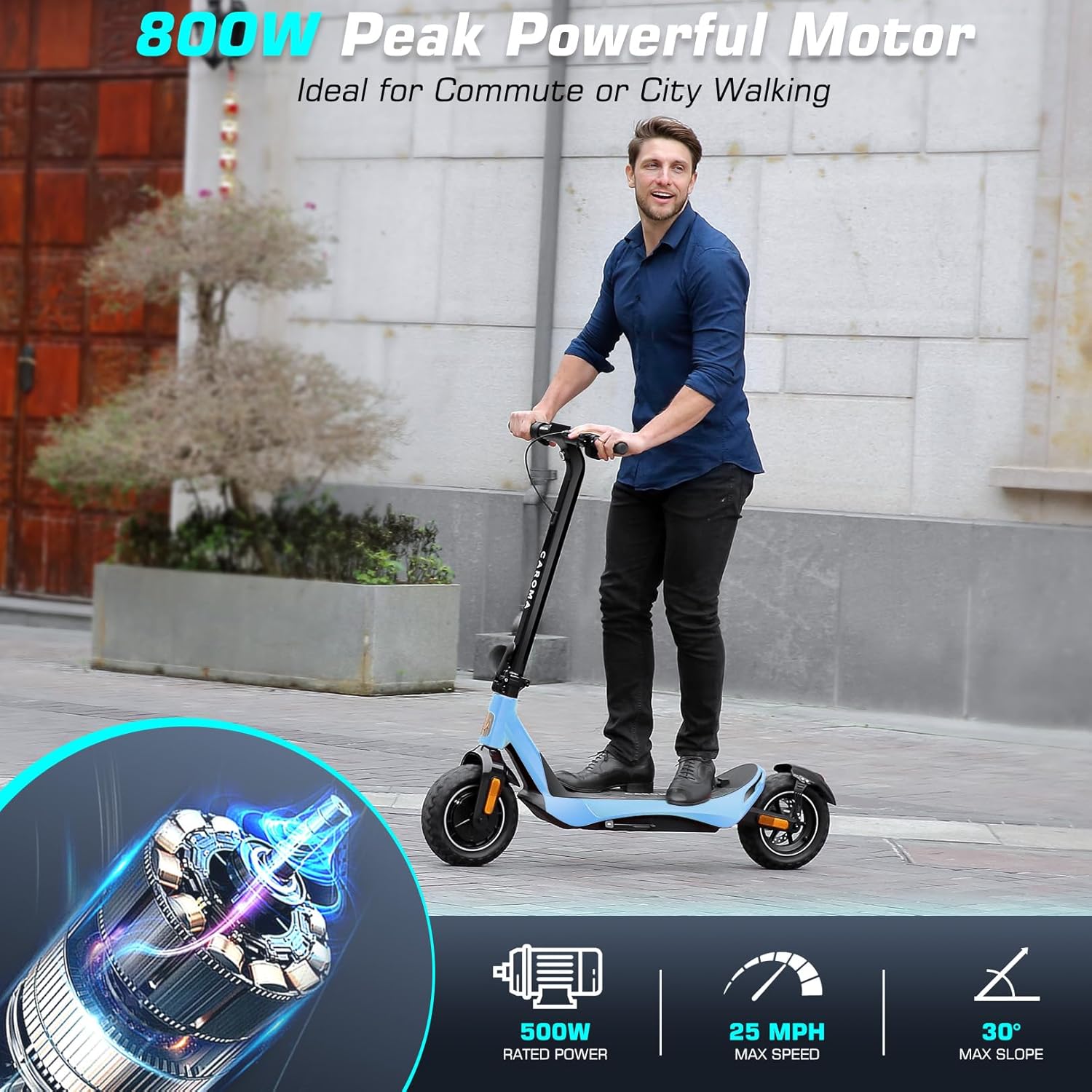 off-road electric scooter Caroma C1 800W peak power motor