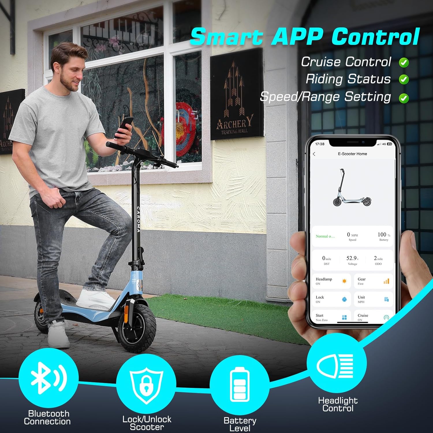 off-road electric scooter Caroma C1 smart App Control