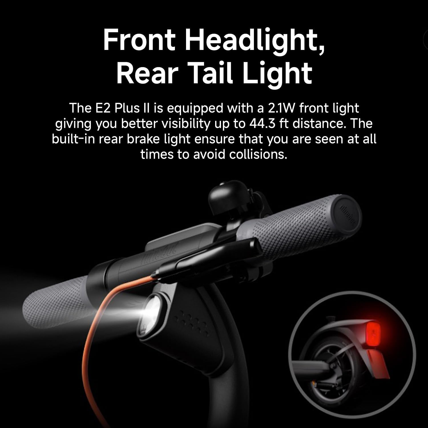 electric scooter Segway E2 Plus lighting system