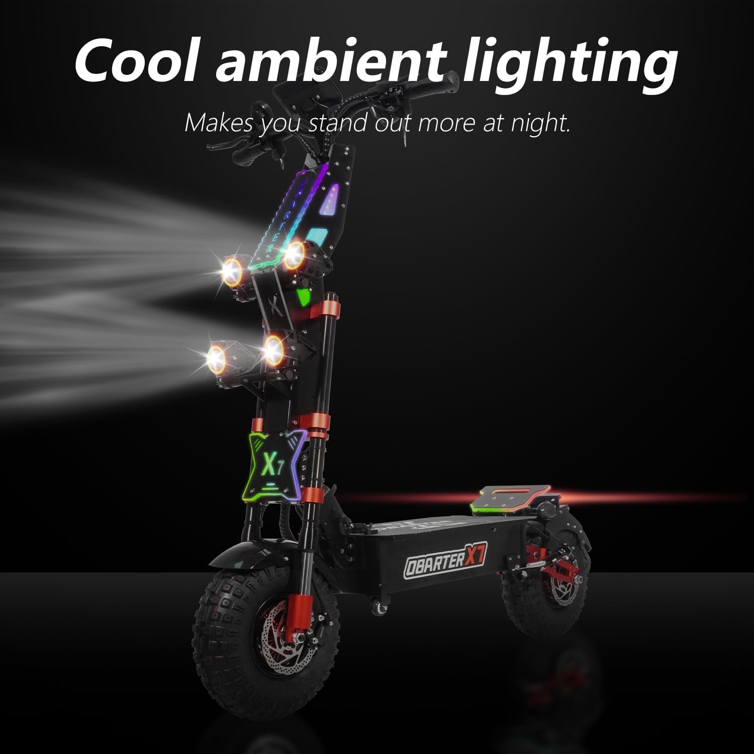 electric scooter Reddydy X7 cool ambient lighting