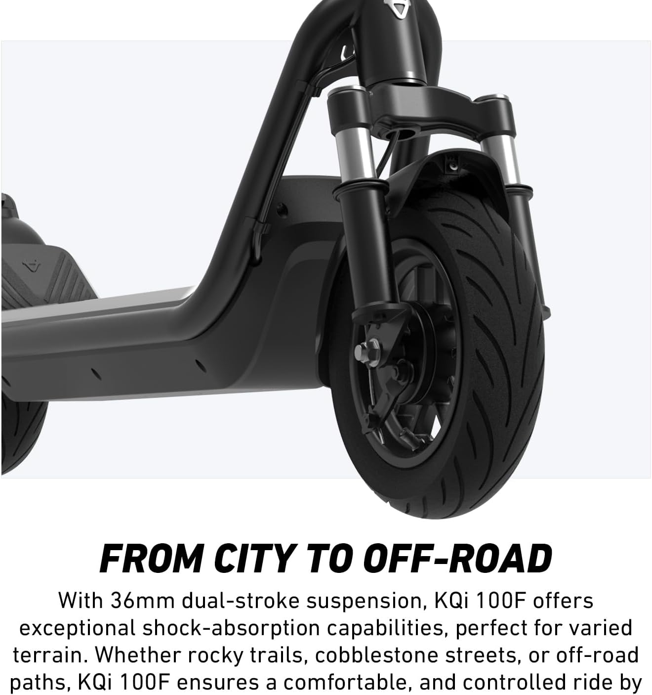 electric scooter NIU KQi 100F from city to off-road