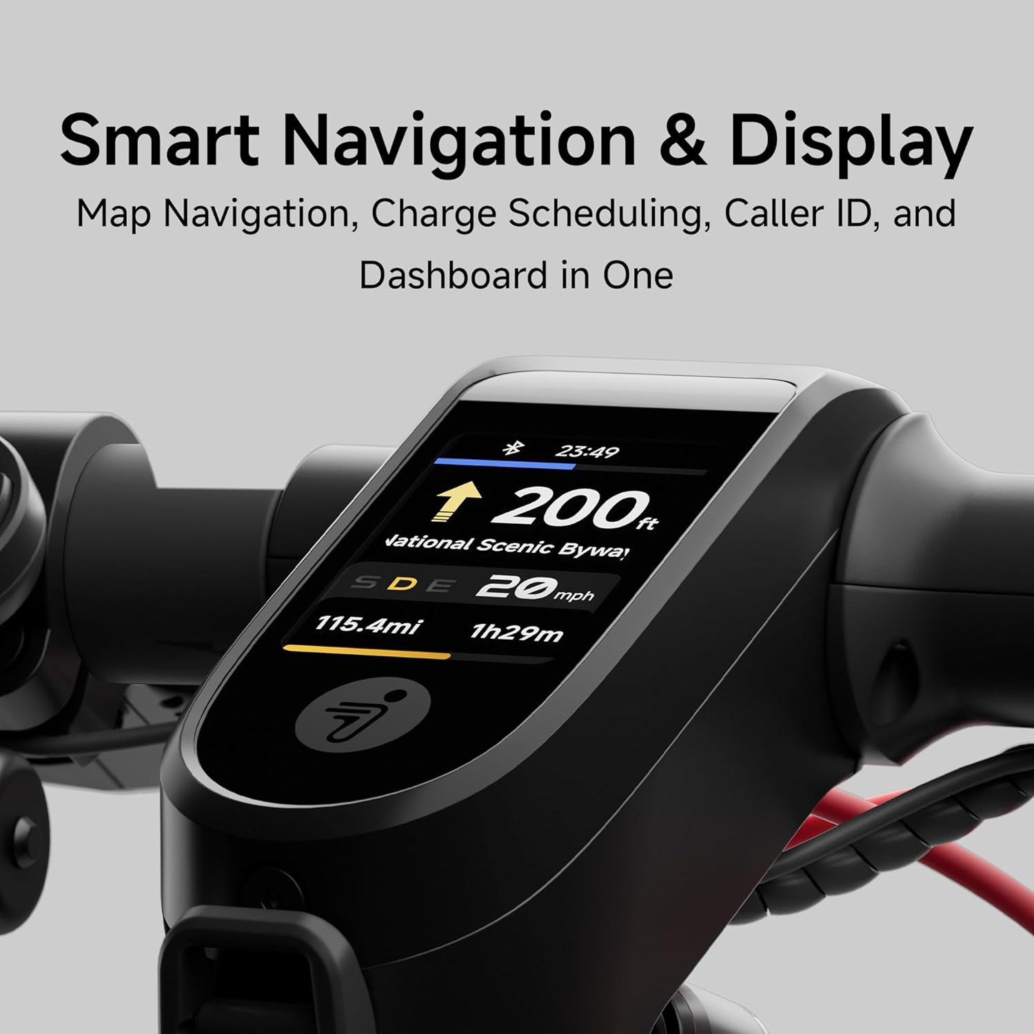 electric scooter Segway F3 smart navigation and display