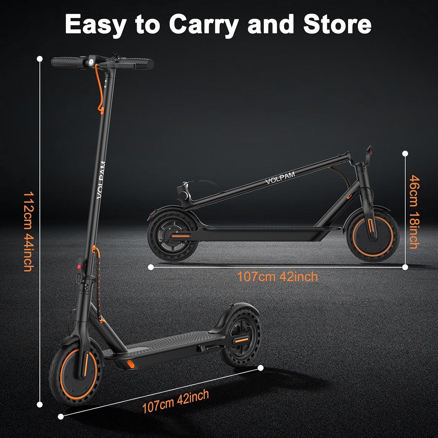 electric scooter VOLPAM Q1 easy to carry and store