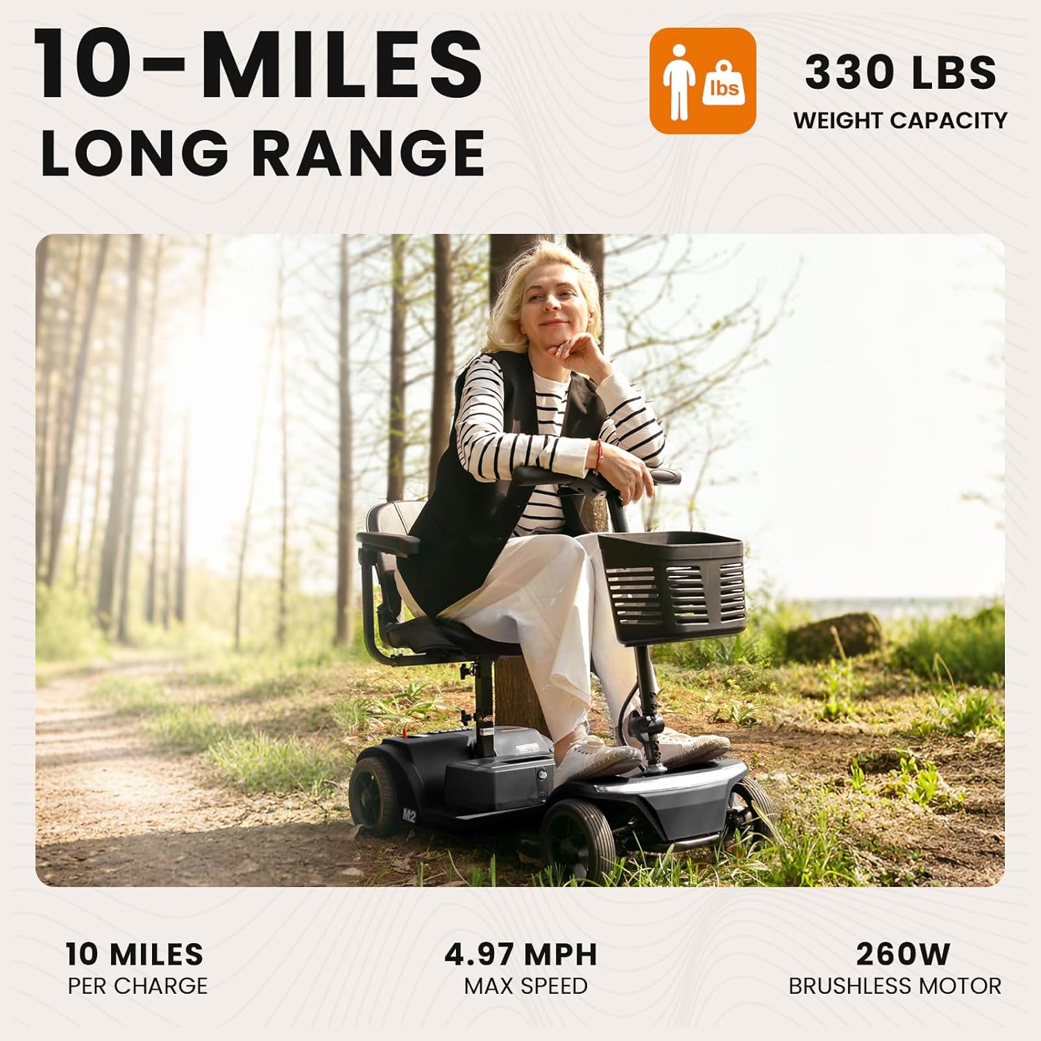 mobility scooter BARIHO 10-miles long range