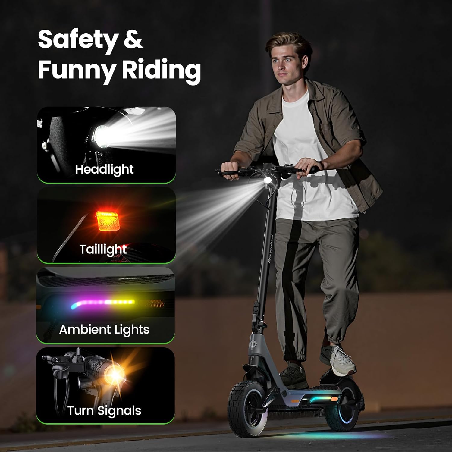 off-road electric scooter isinwheel z1 safety riding