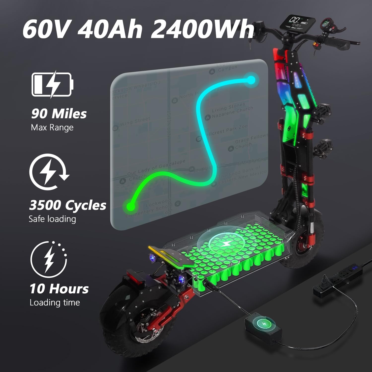 electric scooter Reddydy X7 battery for 90 miles ride