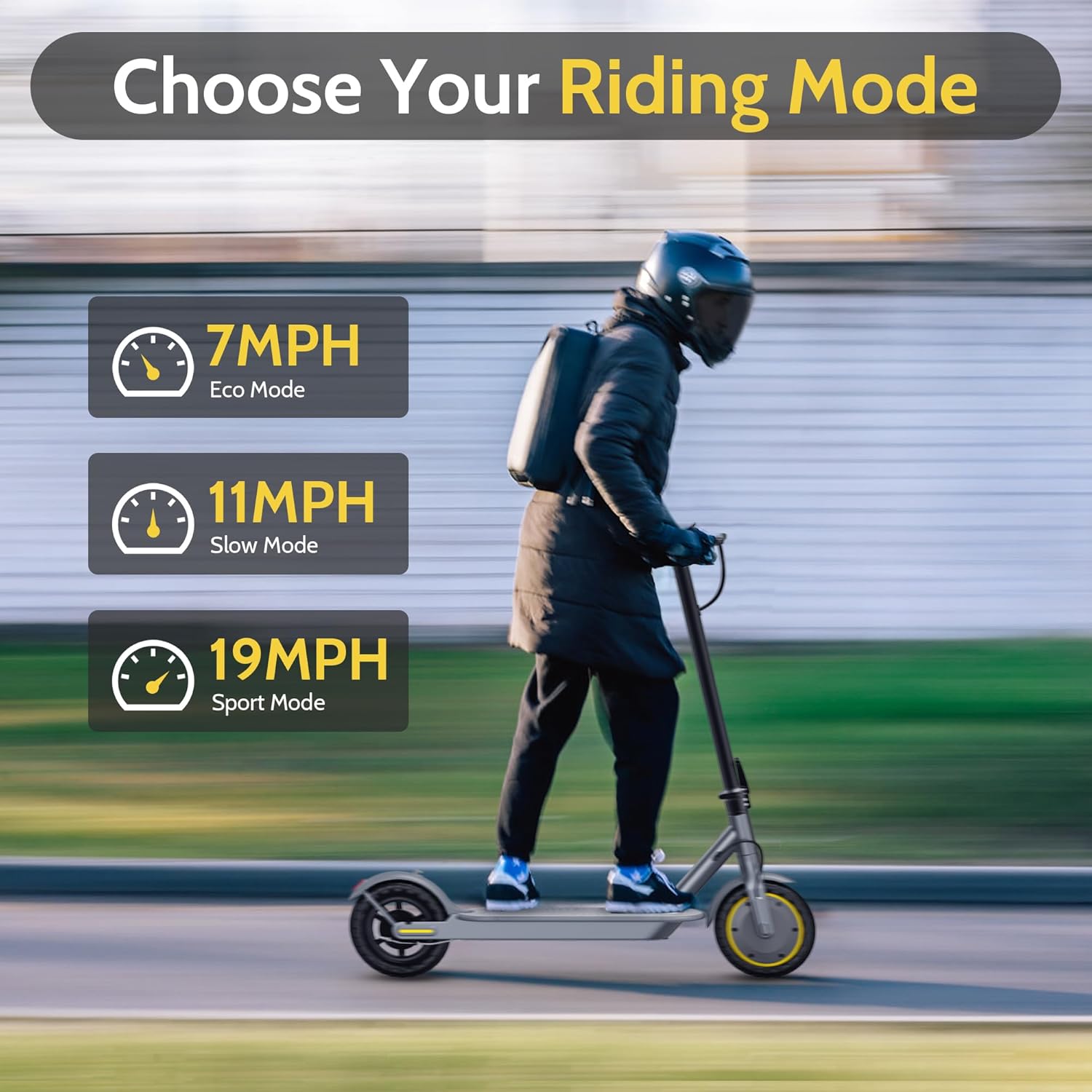 electric scooter NAVIC T5 choose riding mode