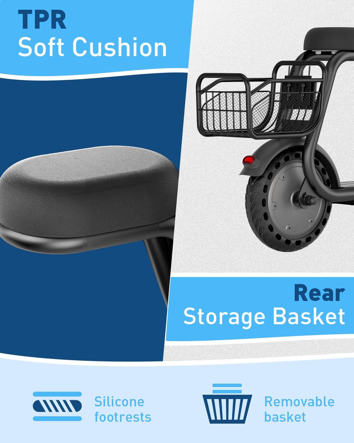 electric scooter for kids Hiboy Q2 rear storahe basket