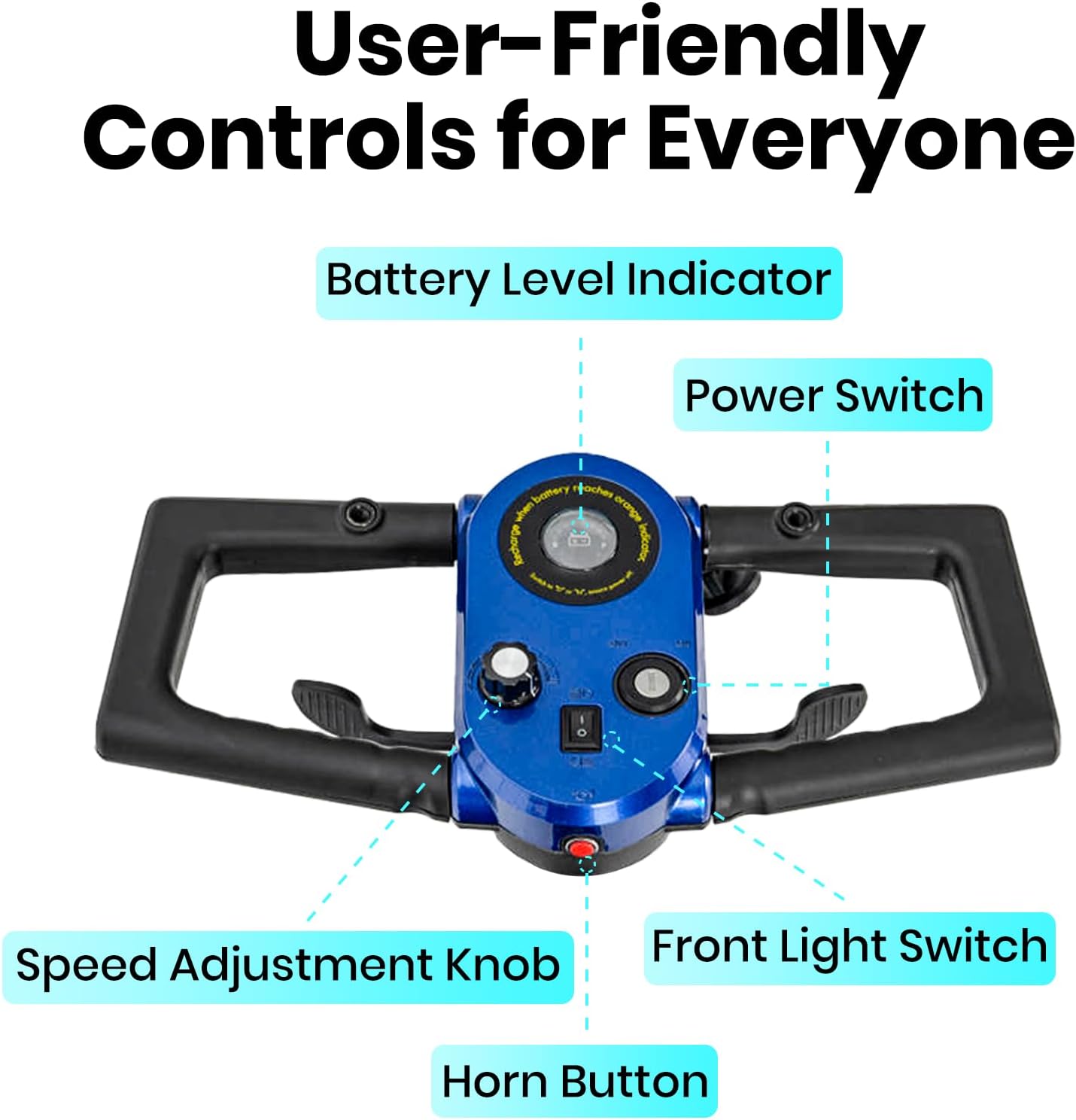 mobility electric scooter LODSTUN user-friendly control