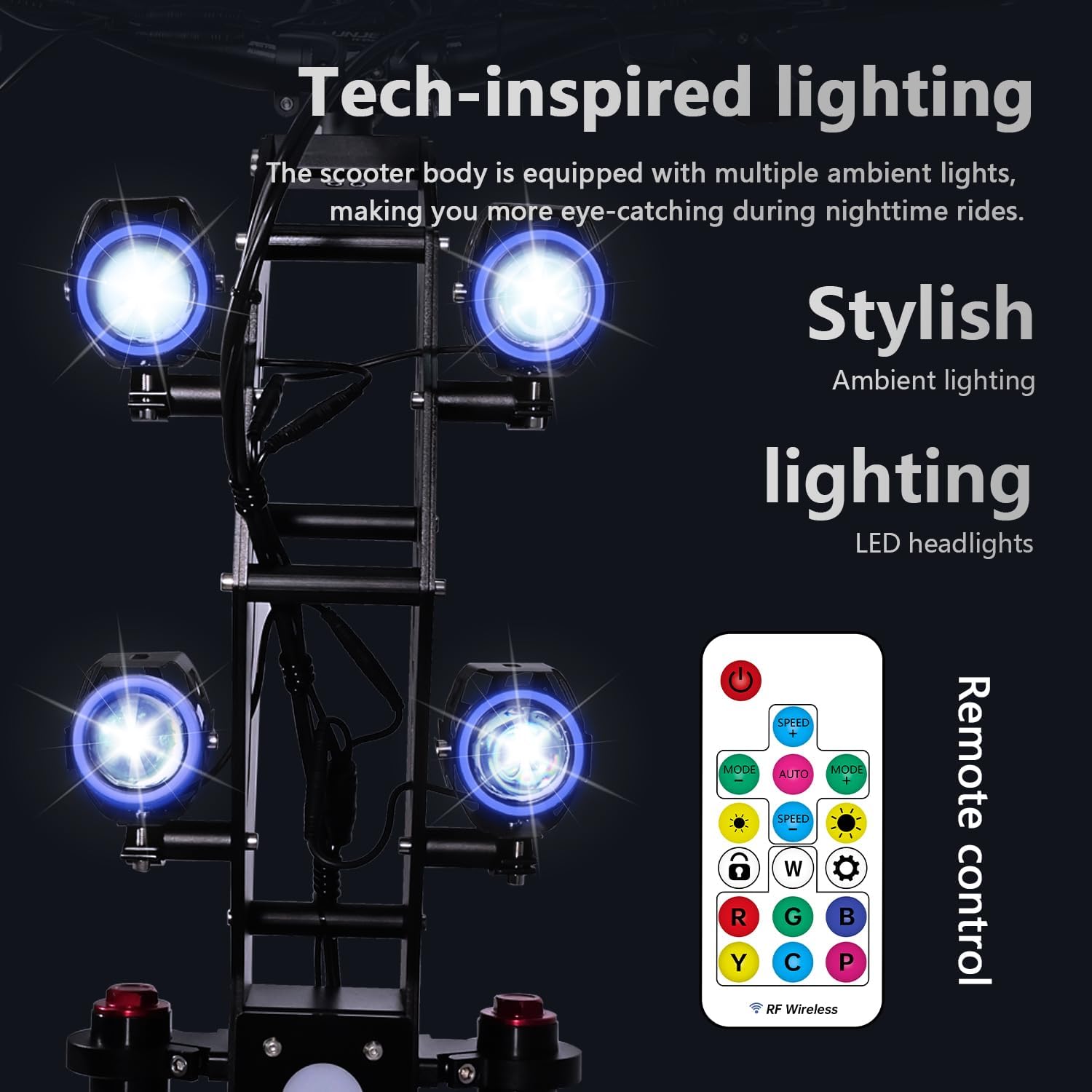 electric scooter ANDBEE X14 tech inspired lighting