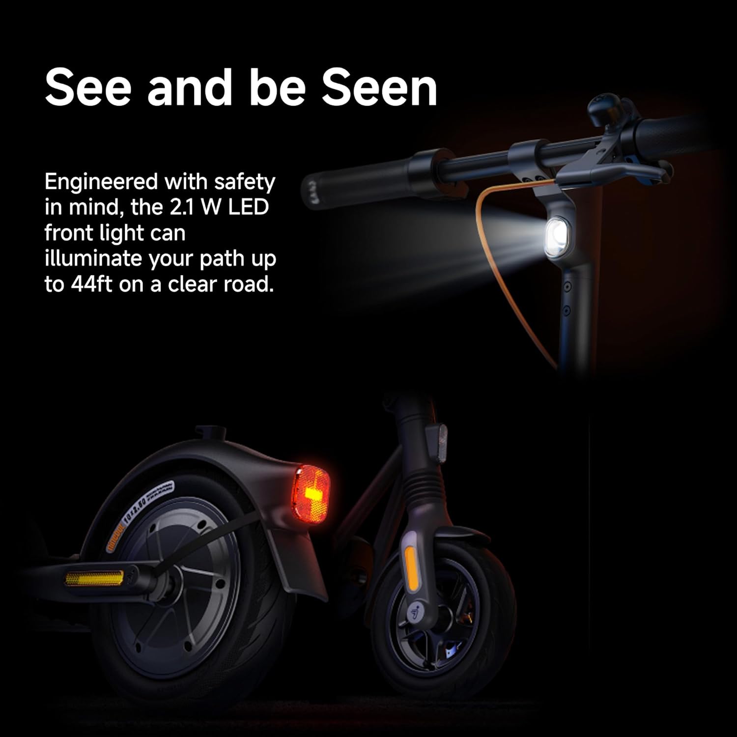 electric scooter Segway F2 lighting system