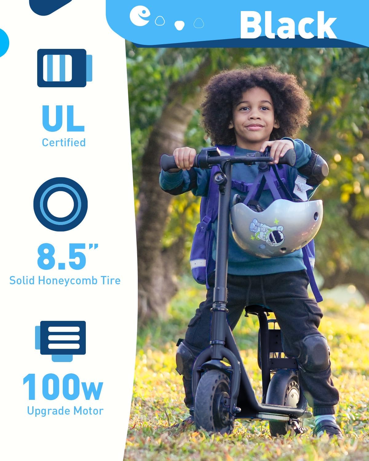 electric scooter for kids Hiboy Q2 solid honeycomb tires