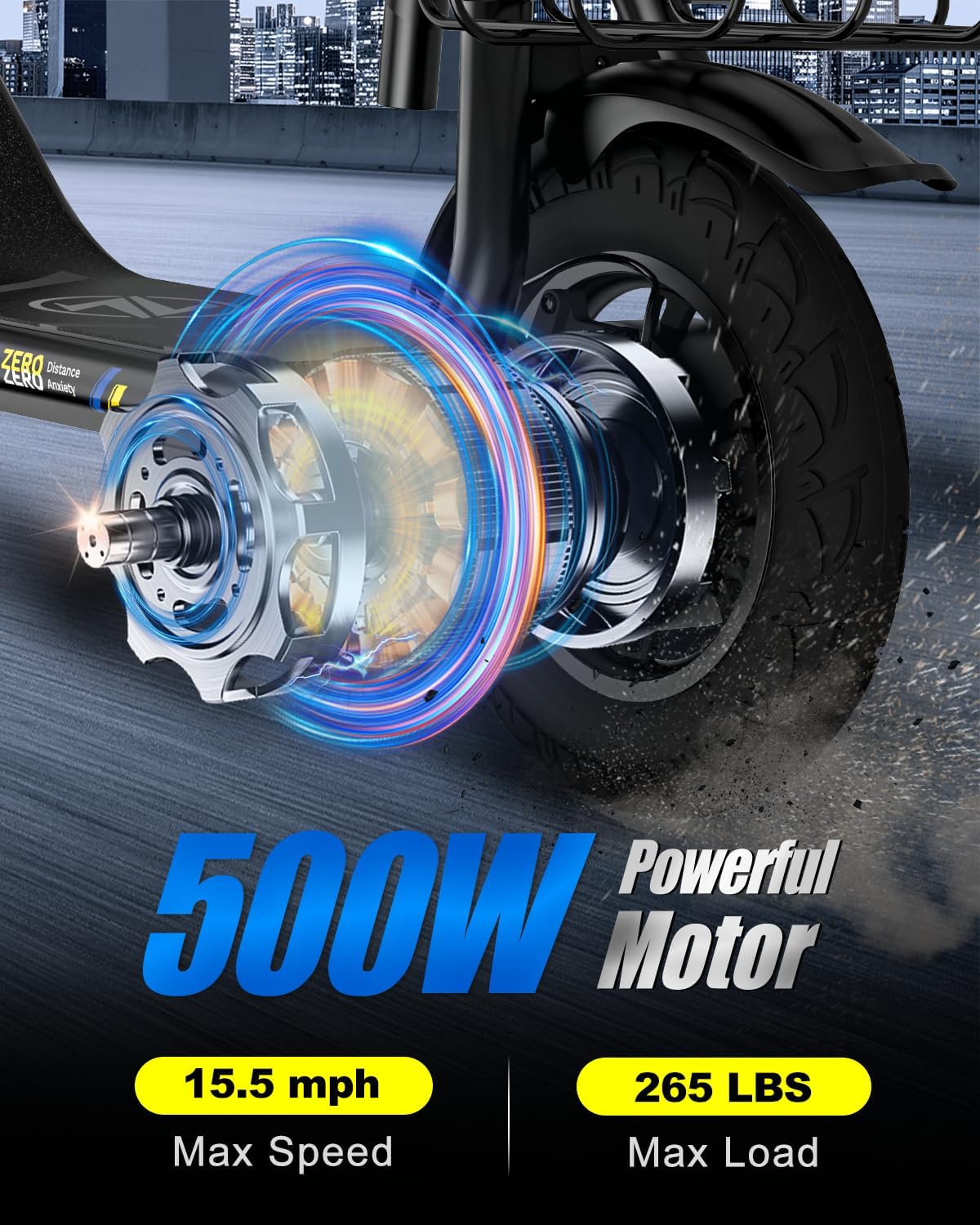 electric scooter with seat ZDZA 06 500W motor