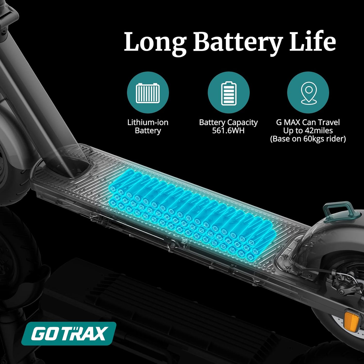 electric scooter Gotrax Eclipse long battery life