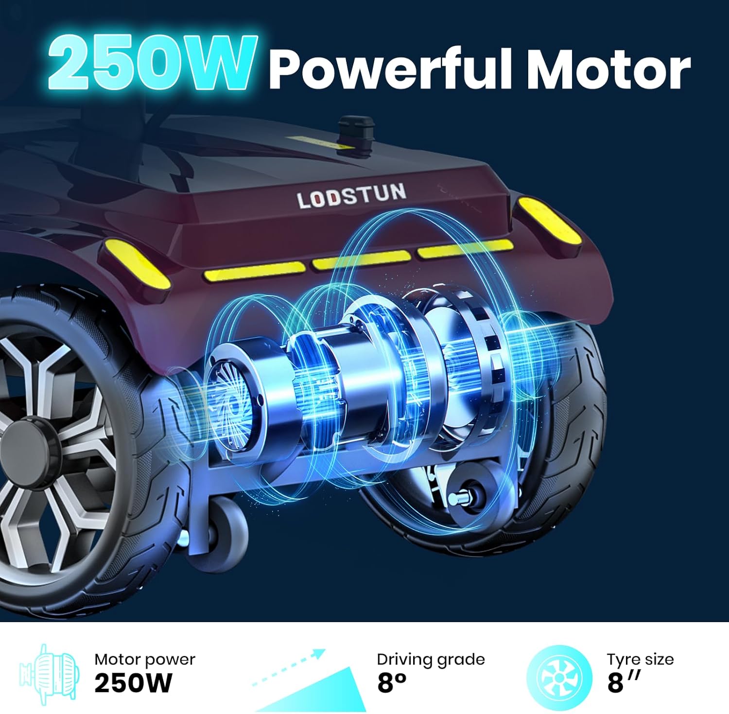 mobility electric scooter LODSTUN 250W motor