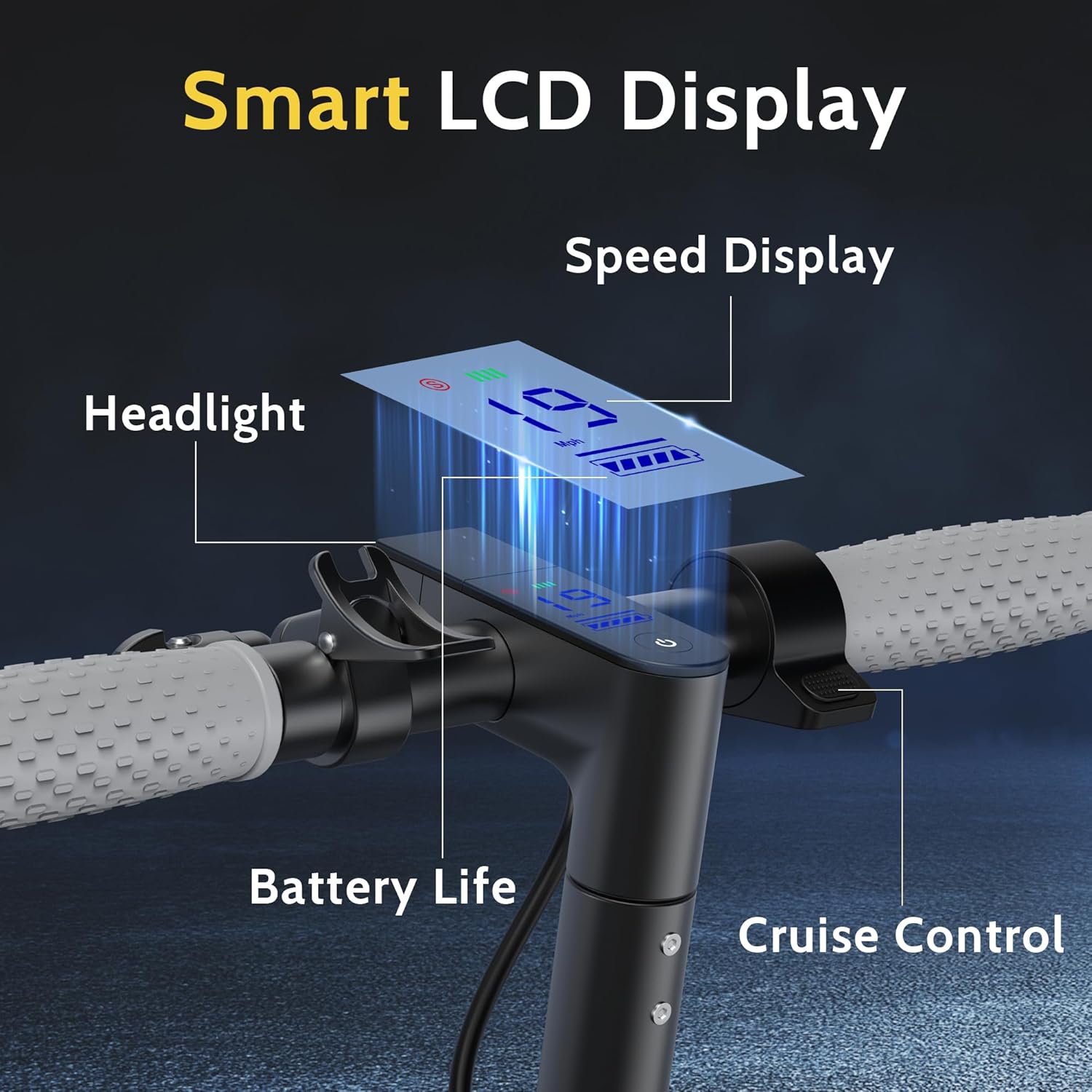 electric scooter NAVIC T5 smart LCD display