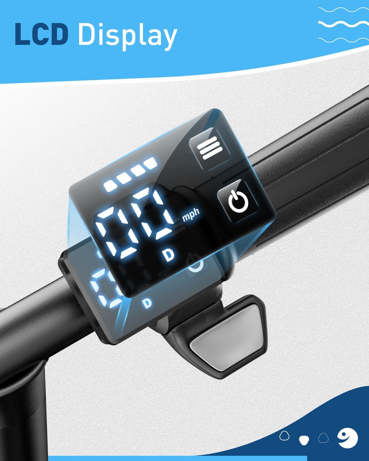 electric scooter for kids Hiboy Q2 lsd display