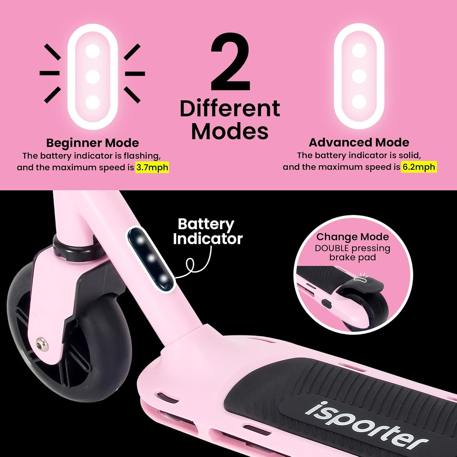 electric scooter for kids Aero Mobility G2L different modes