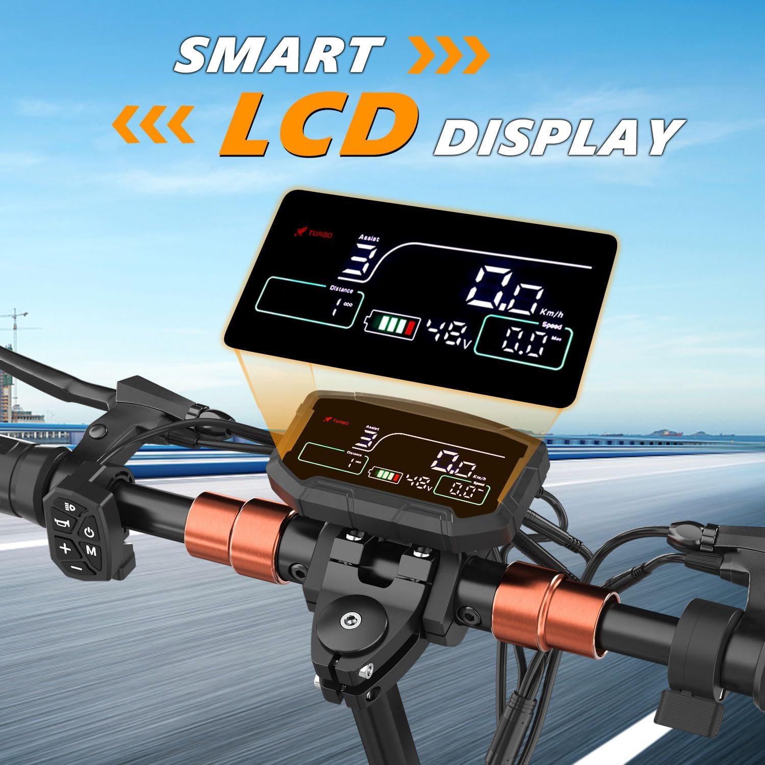 off-road electric scooter iENYRID M4 smart LCD display