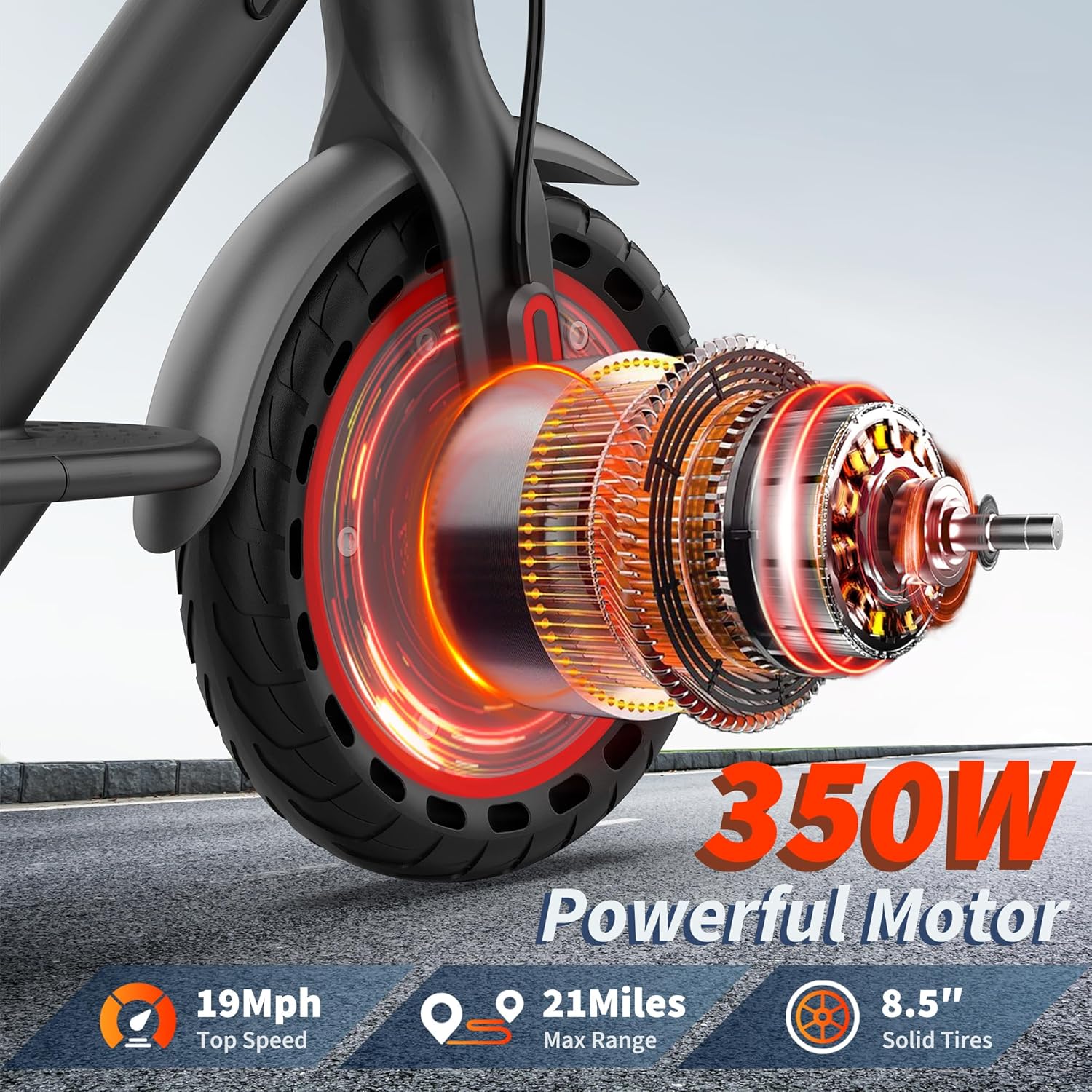 electric scooter with seat Riuiio 350W motor