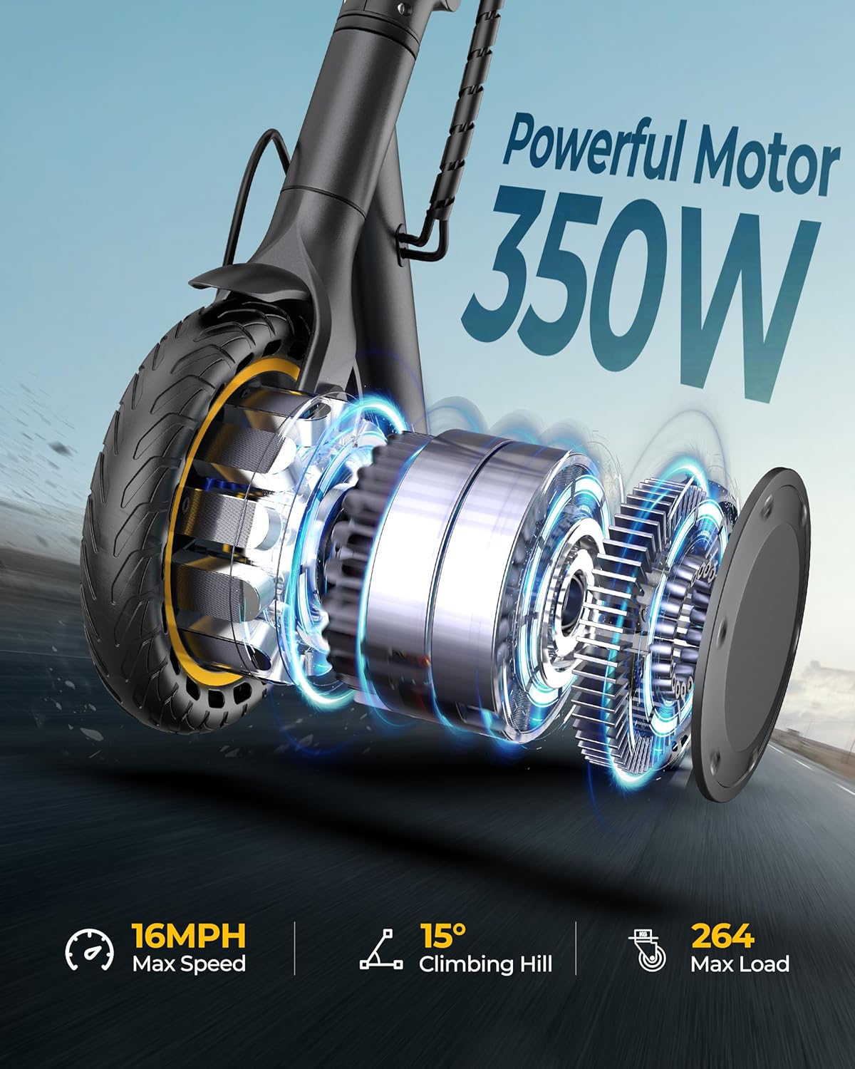 electric scooter WERHY H5 350W motor