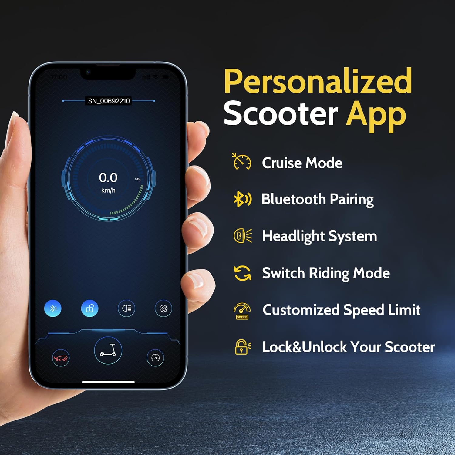 electric scooter NAVIC T5 personalized App