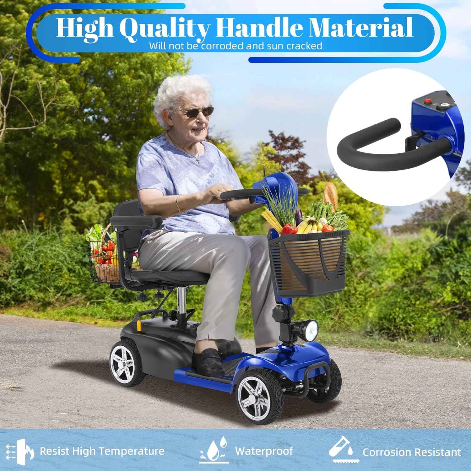 mobility scooter Ecomobi MS02 high quality handle material