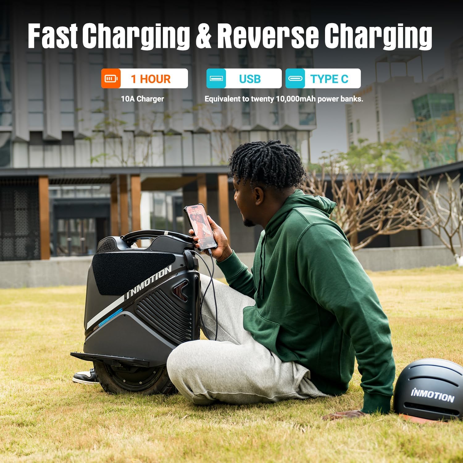 self-balancing scooter INMOTION V9 fast charging and reverse charging