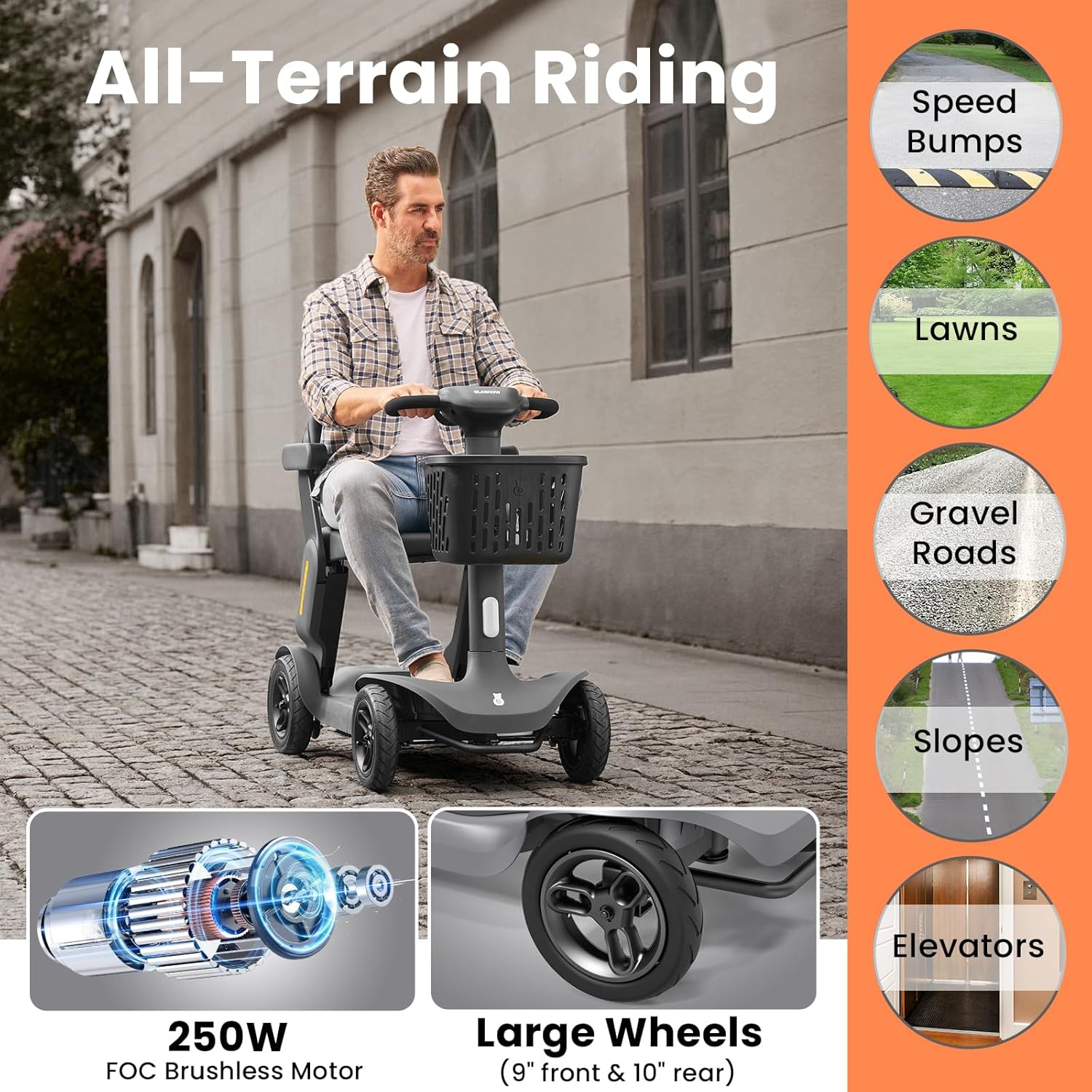 mobility scooter Glashow S3 all-terrain riding